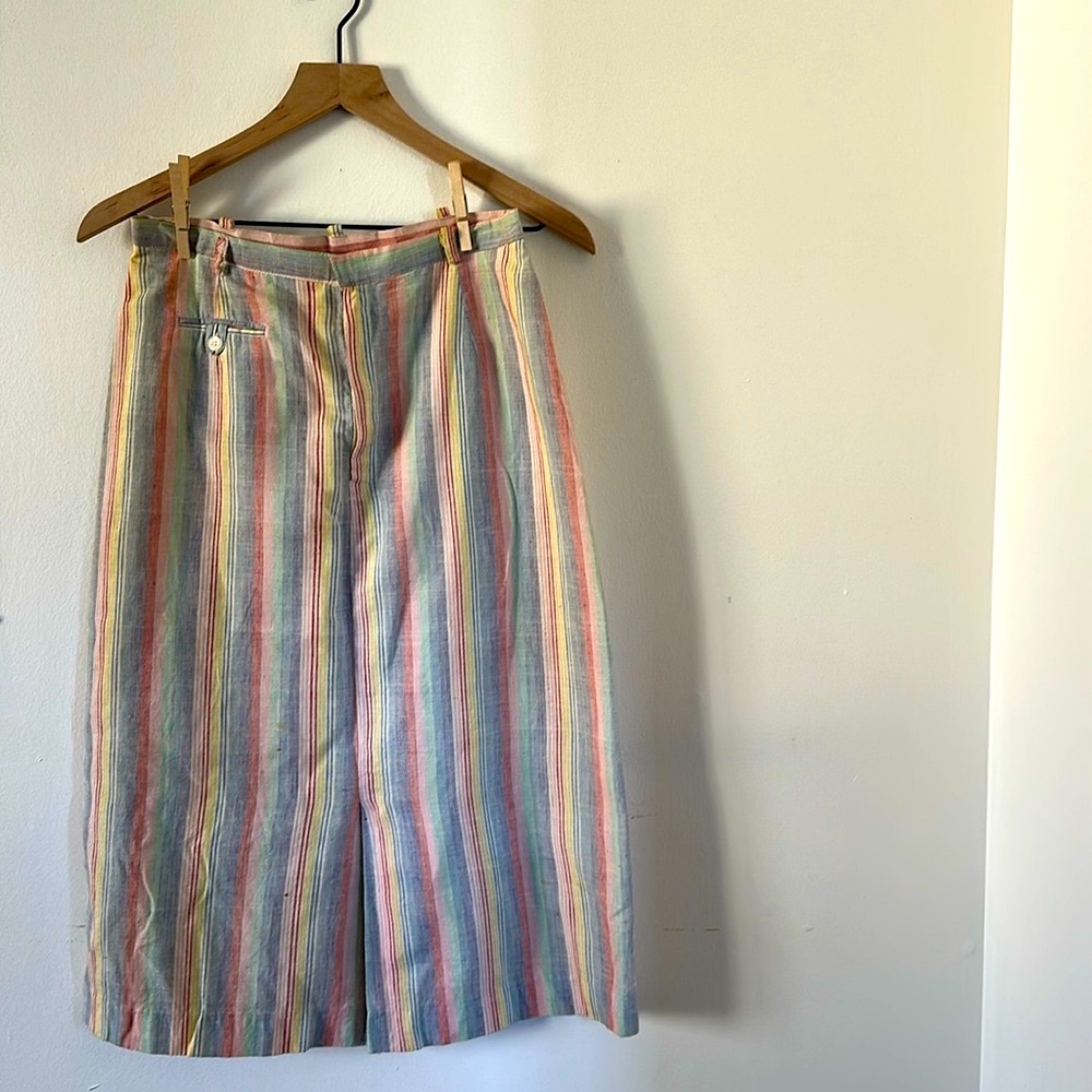 Vintage multi-color striped Tica midi skirt size 12